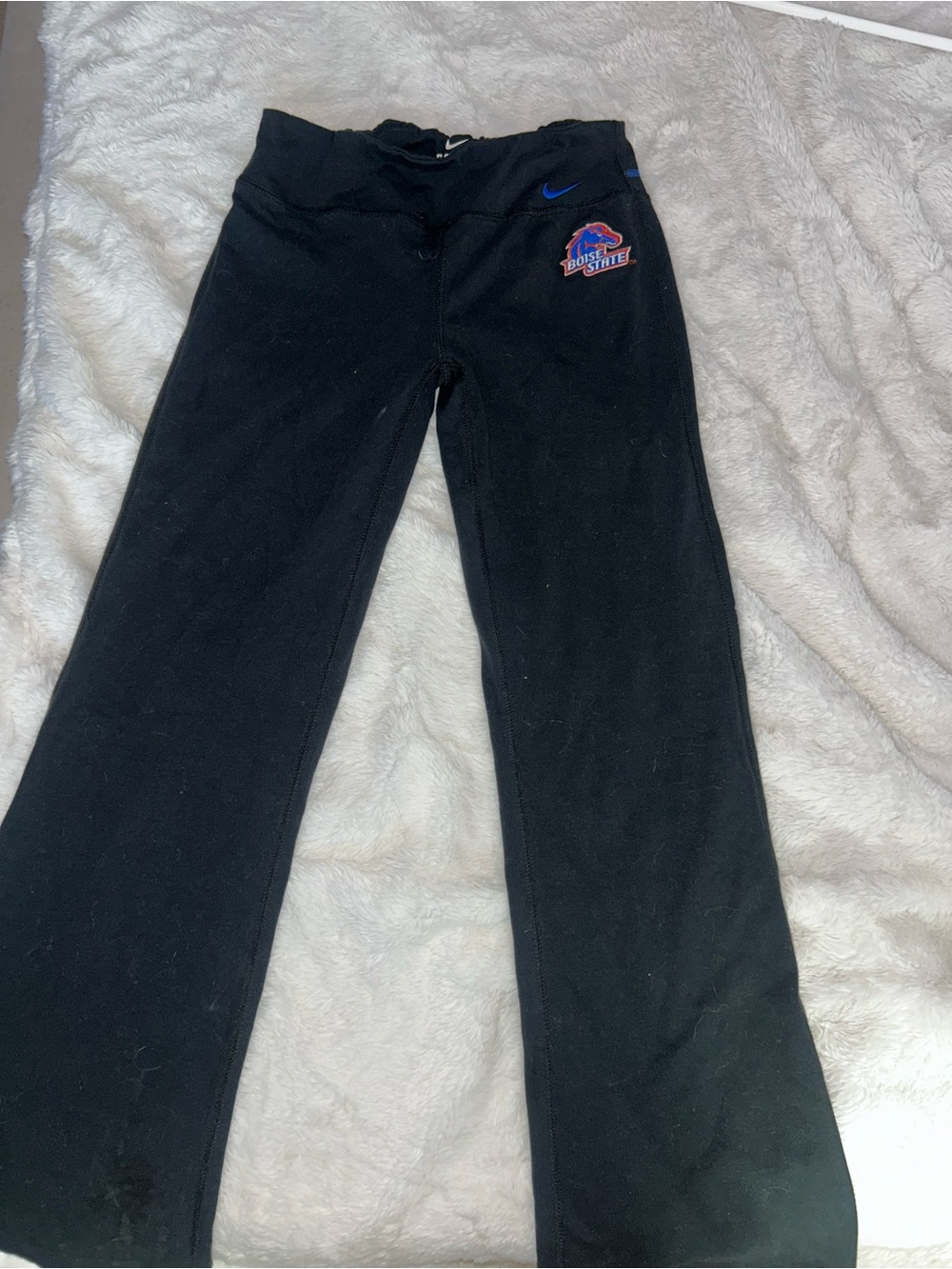 Nike Kids Black Sweatpants with Blue and Orange Logo